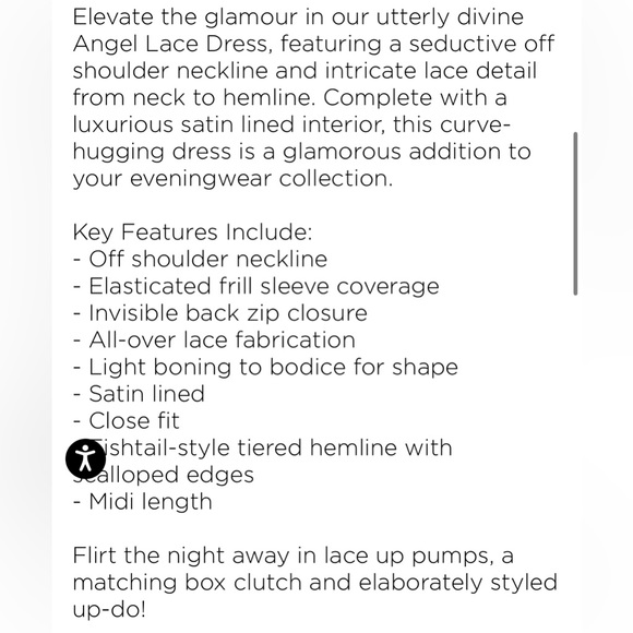 NWT City Chic Ivory Angel Lace midi Dress - Picture 6 of 9